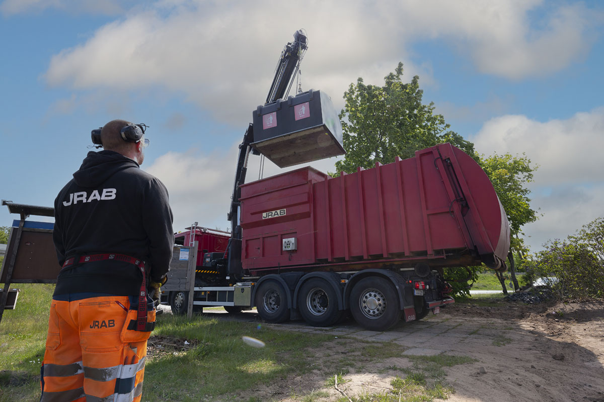 Underjordsbehållaren avfall Molok JRAB Jönköping