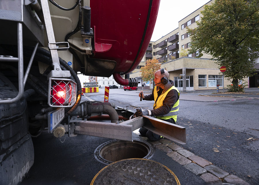 JRAB länspumpar på Kanalgatan i Jönköping